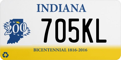 IN license plate 705KL