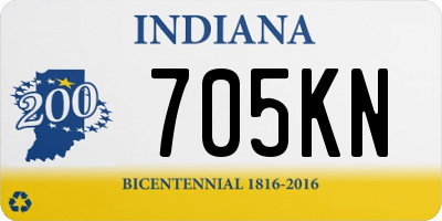 IN license plate 705KN