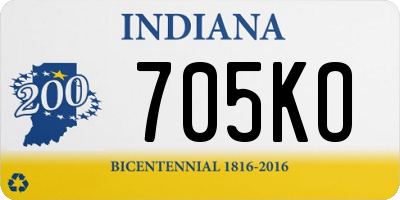 IN license plate 705KO