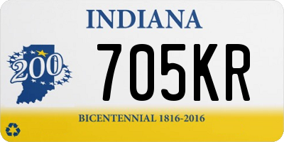 IN license plate 705KR