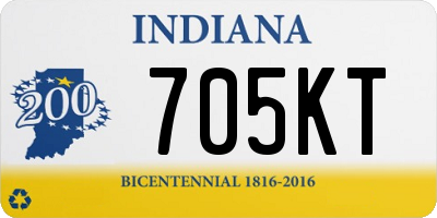 IN license plate 705KT