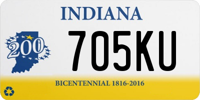 IN license plate 705KU