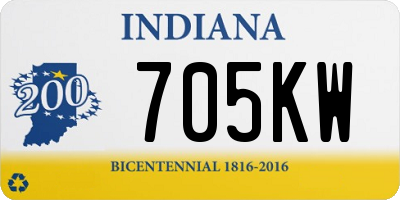 IN license plate 705KW