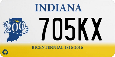 IN license plate 705KX