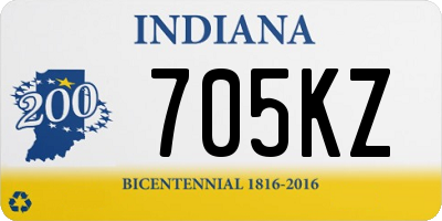 IN license plate 705KZ