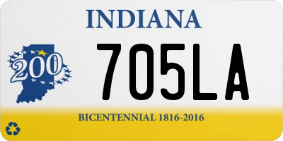 IN license plate 705LA