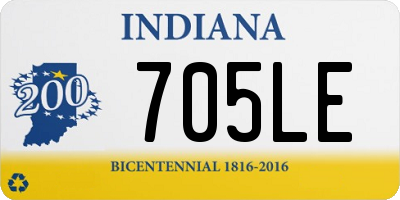 IN license plate 705LE