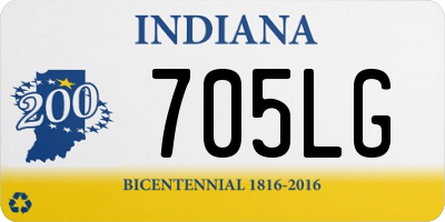 IN license plate 705LG