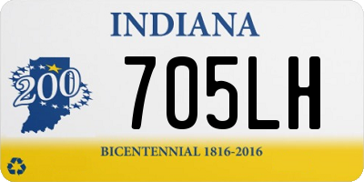 IN license plate 705LH