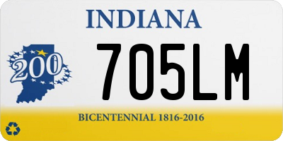 IN license plate 705LM