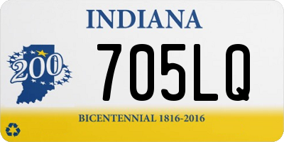 IN license plate 705LQ