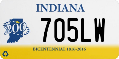 IN license plate 705LW