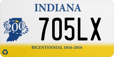 IN license plate 705LX