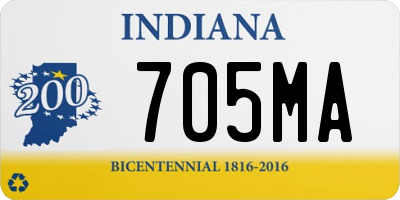 IN license plate 705MA