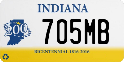 IN license plate 705MB