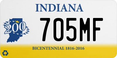 IN license plate 705MF