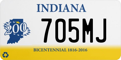 IN license plate 705MJ