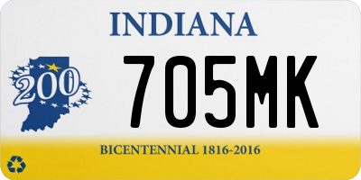 IN license plate 705MK