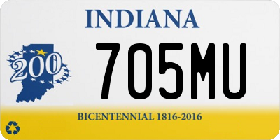 IN license plate 705MU