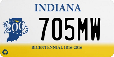 IN license plate 705MW