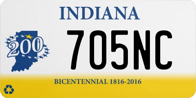 IN license plate 705NC