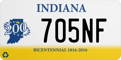 IN license plate 705NF