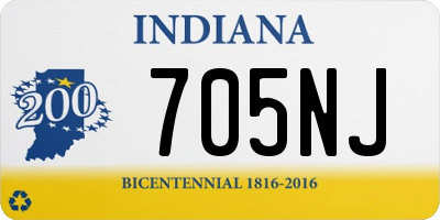 IN license plate 705NJ