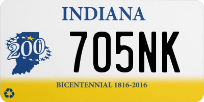 IN license plate 705NK