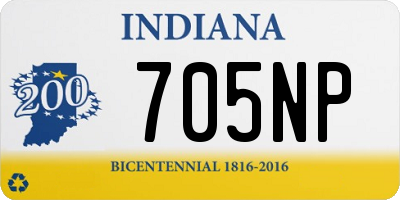 IN license plate 705NP