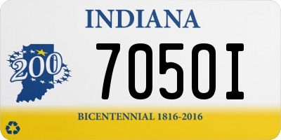 IN license plate 705OI