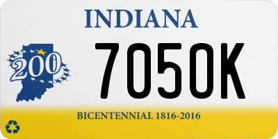 IN license plate 705OK