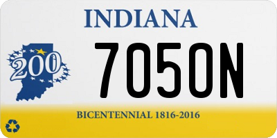 IN license plate 705ON
