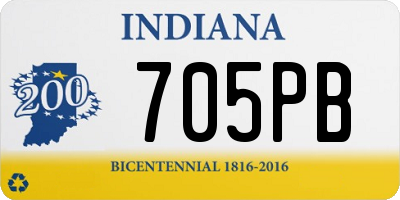 IN license plate 705PB