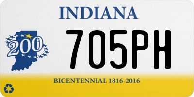 IN license plate 705PH