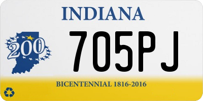 IN license plate 705PJ
