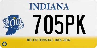 IN license plate 705PK