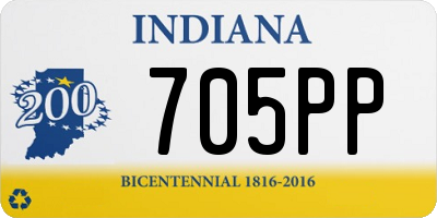 IN license plate 705PP
