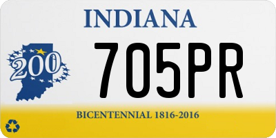 IN license plate 705PR