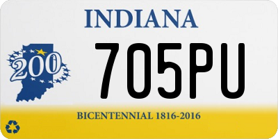 IN license plate 705PU