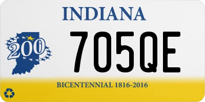 IN license plate 705QE