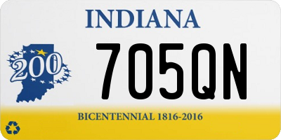 IN license plate 705QN