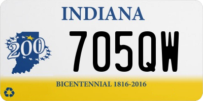 IN license plate 705QW