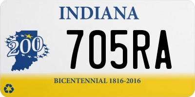 IN license plate 705RA