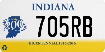 IN license plate 705RB
