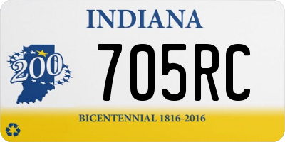 IN license plate 705RC