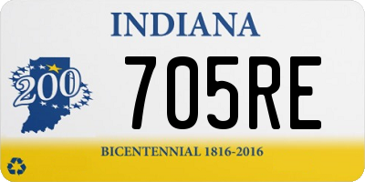 IN license plate 705RE