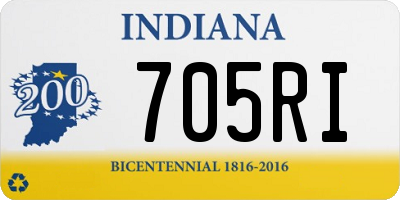 IN license plate 705RI