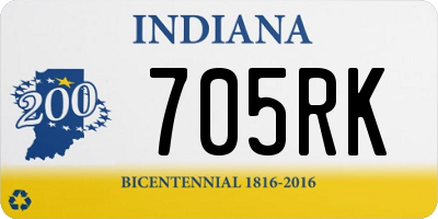 IN license plate 705RK