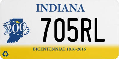 IN license plate 705RL