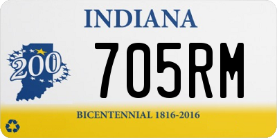 IN license plate 705RM